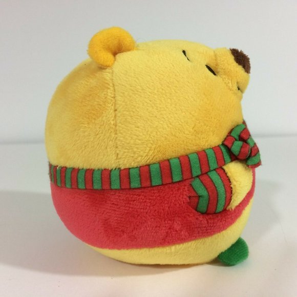 TY Beanie Ballz Disney Winnie the Pooh Plush Christmas Winter Holiday Scarf 5" - Picture 5 of 9